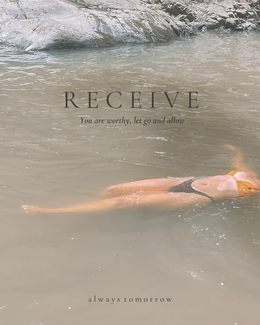 R E C E I V E - A practice of opening your heart to support, softness, and the gifts waiting for you