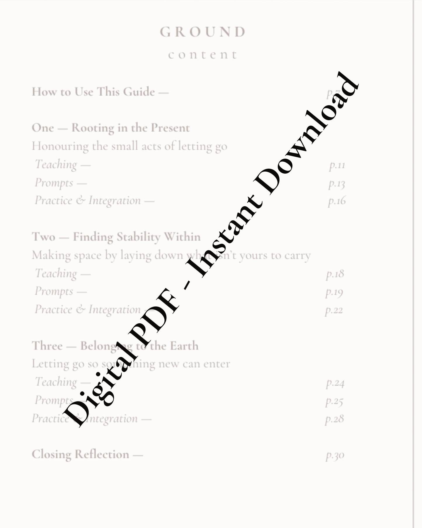 G R O U N D - A guide to anchor yourself in the present moment and find stability within